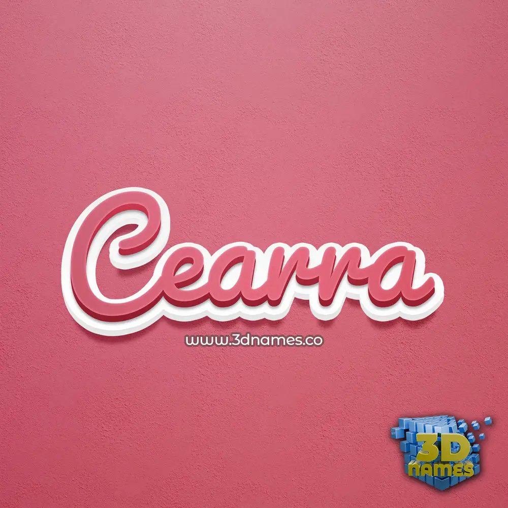 cearra in Red Scribble style - 3D name wallpaper