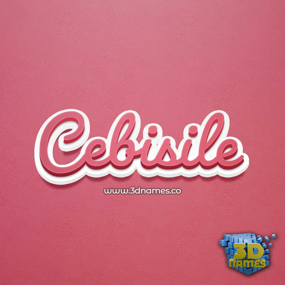 cebisile in Red Scribble style - 3D name wallpaper