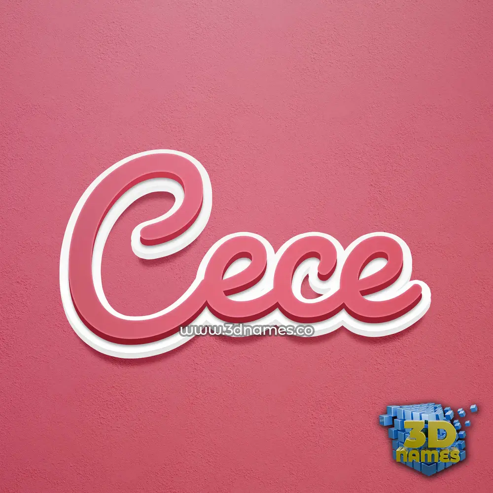 cece in Red Scribble style - 3D name wallpaper