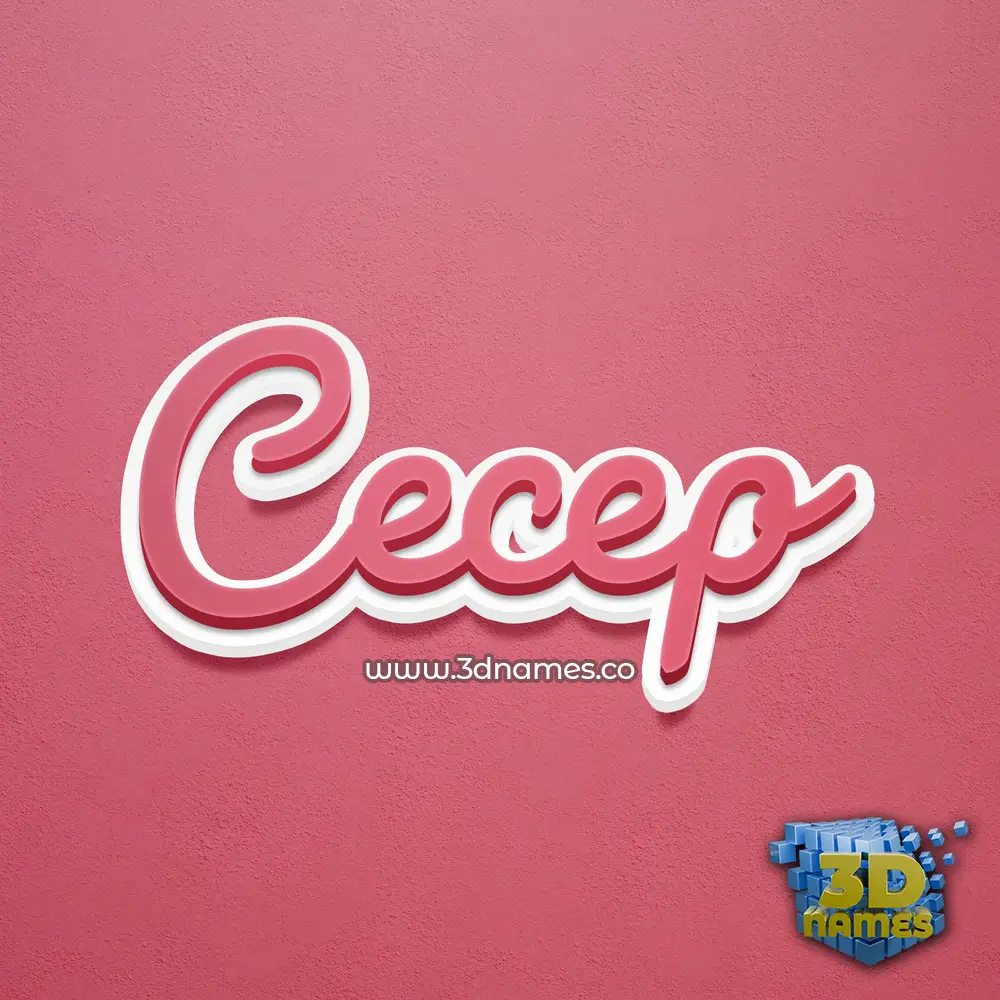 cecep in Red Scribble style - 3D name wallpaper