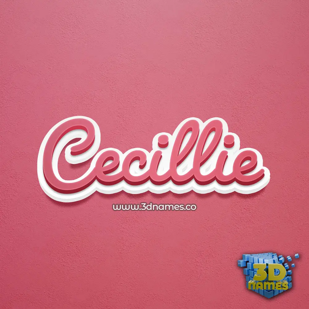 cecillie in Red Scribble style - 3D name wallpaper