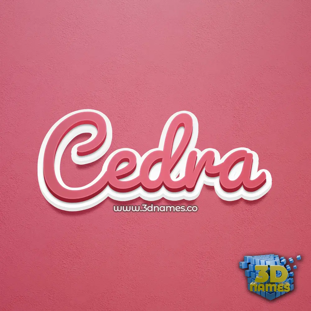 cedra in Red Scribble style - 3D name wallpaper