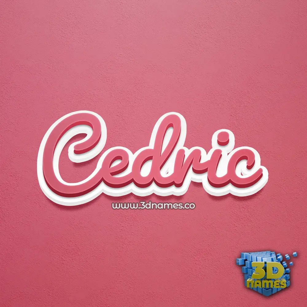 cedric in Red Scribble style - 3D name wallpaper