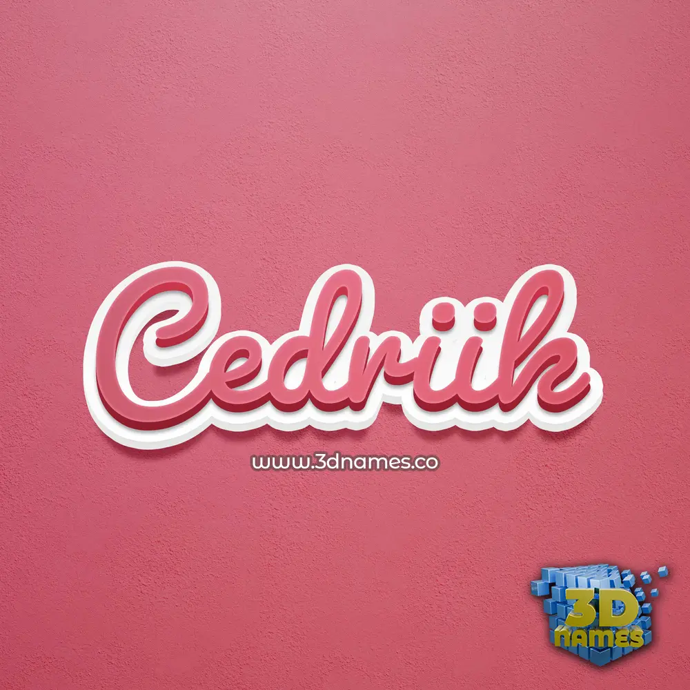 cedriik in Red Scribble style - 3D name wallpaper