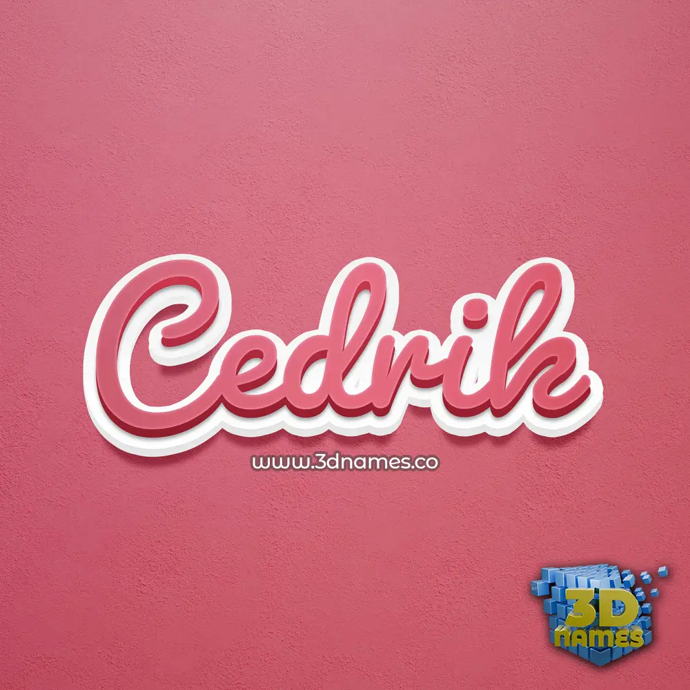 cedrik in Red Scribble style - 3D name wallpaper