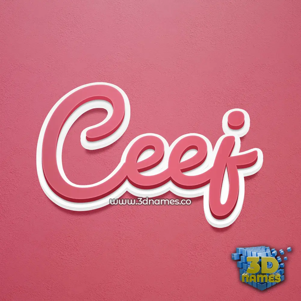 ceej in Red Scribble style - 3D name wallpaper