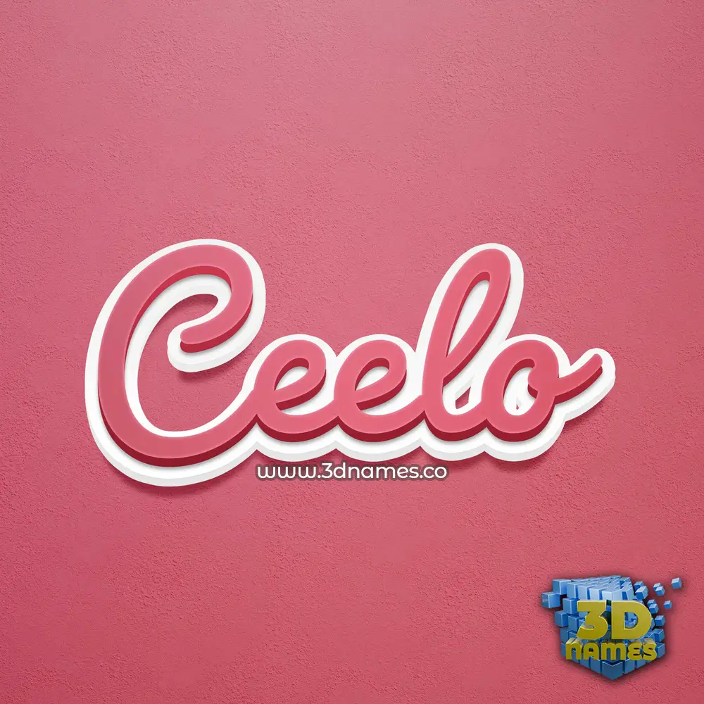 ceelo in Red Scribble style - 3D name wallpaper