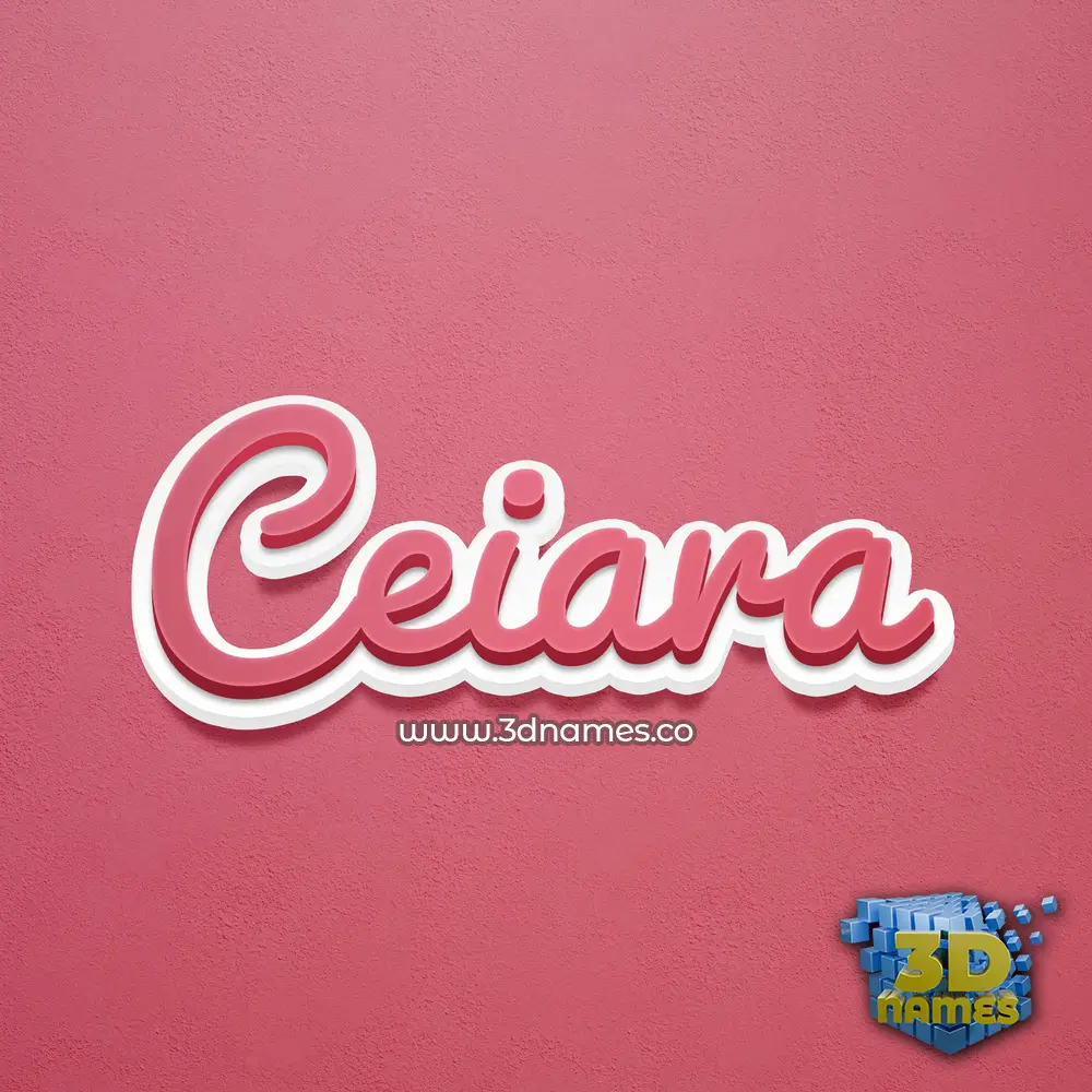 ceiara in Red Scribble style - 3D name wallpaper