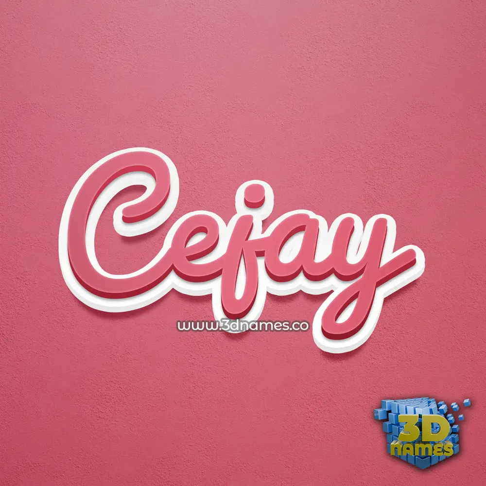 cejay in Red Scribble style - 3D name wallpaper