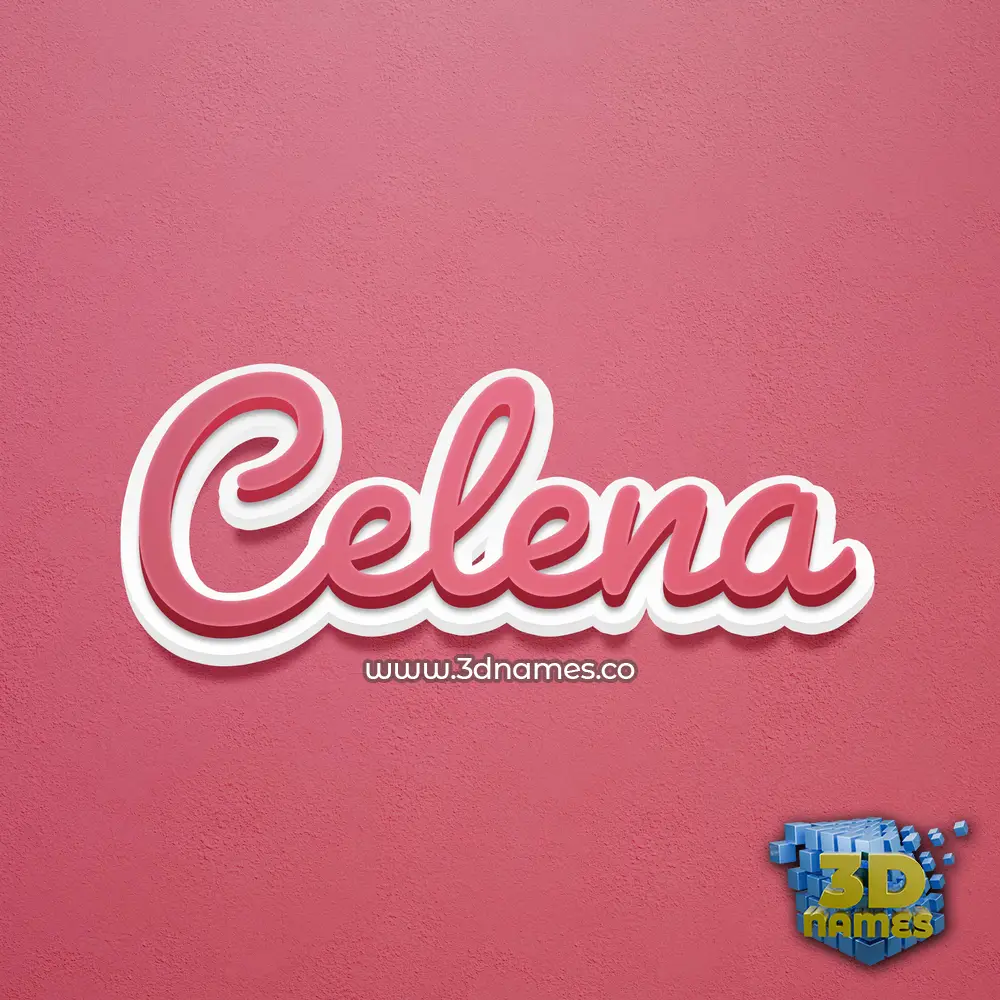 celena in Red Scribble style - 3D name wallpaper