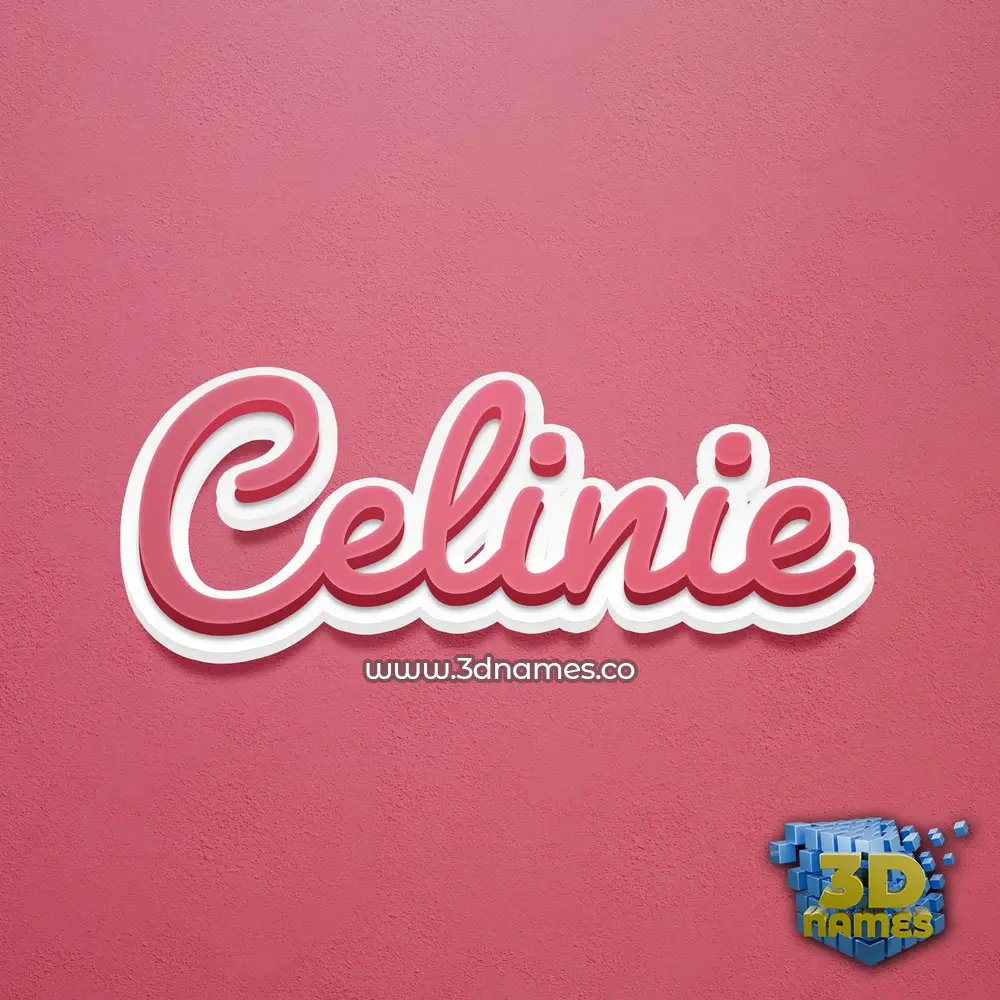 celinie in Red Scribble style - 3D name wallpaper