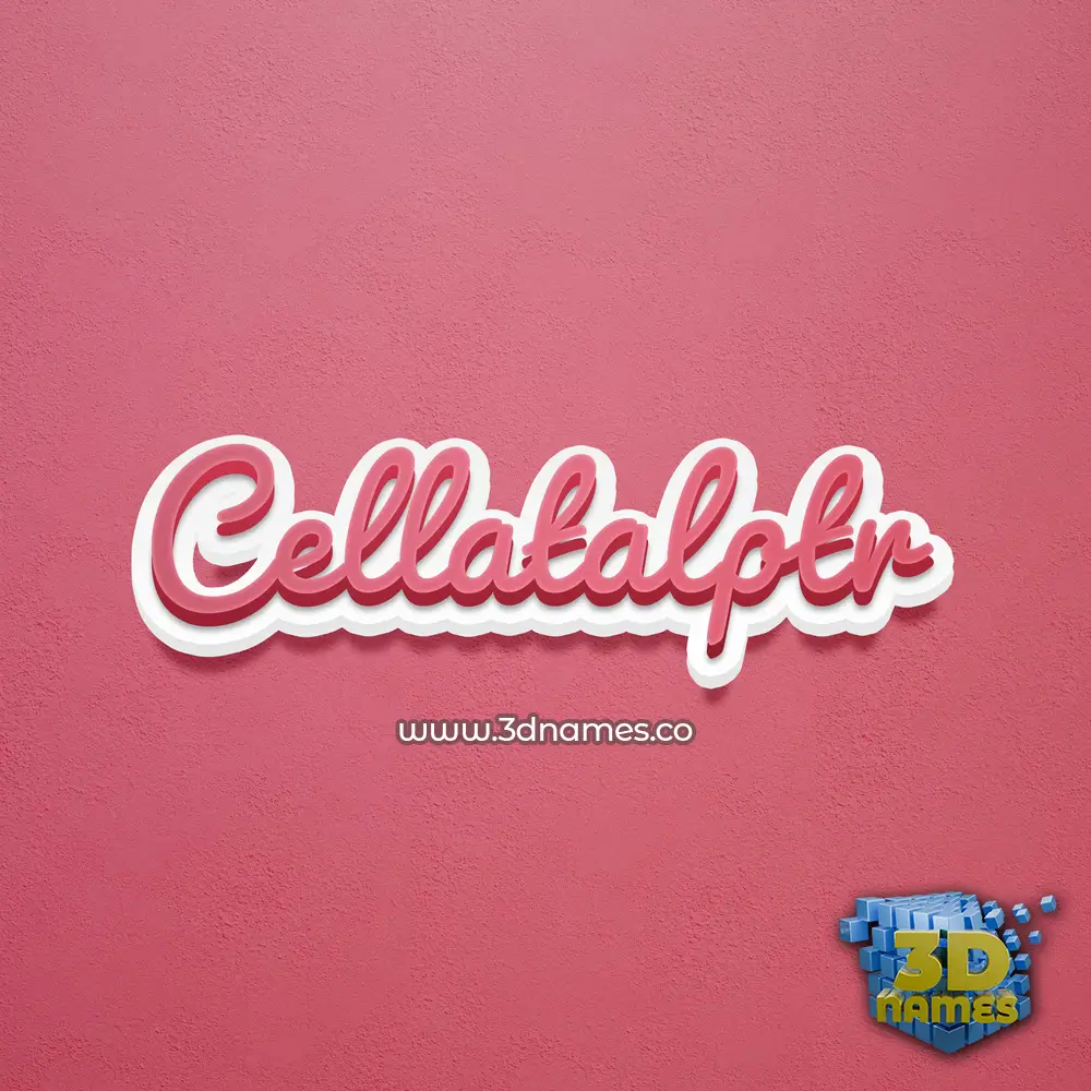 cellatalptr in Red Scribble style - 3D name wallpaper