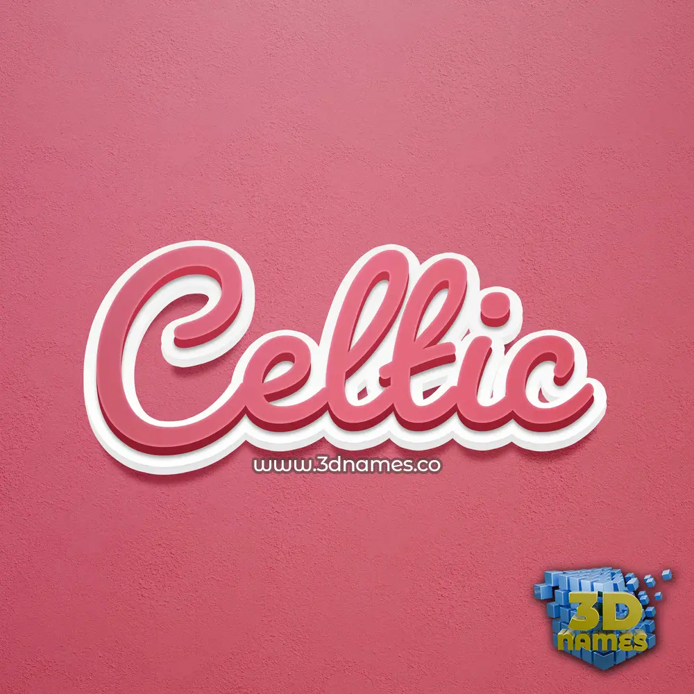 celtic in Red Scribble style - 3D name wallpaper