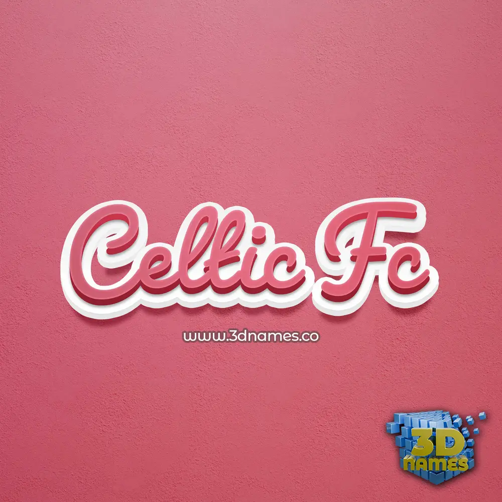 celtic fc in Red Scribble style - 3D name wallpaper