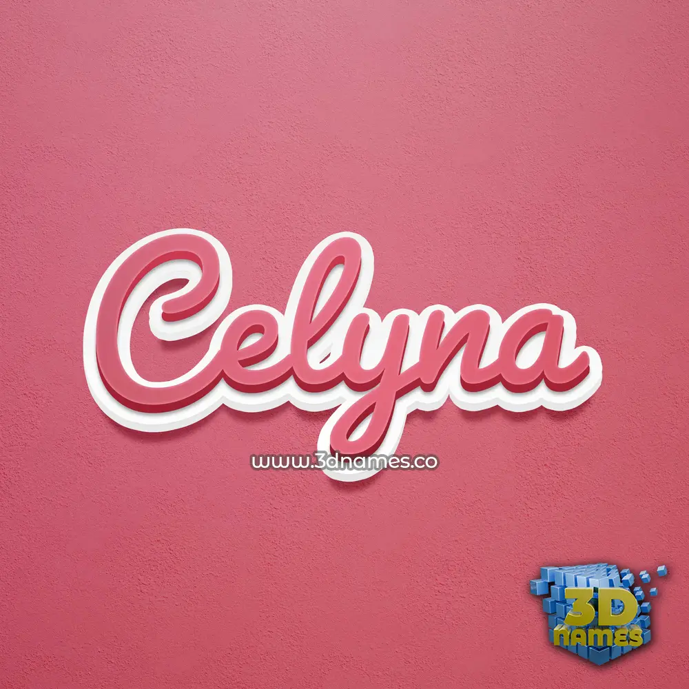 celyna in Red Scribble style - 3D name wallpaper