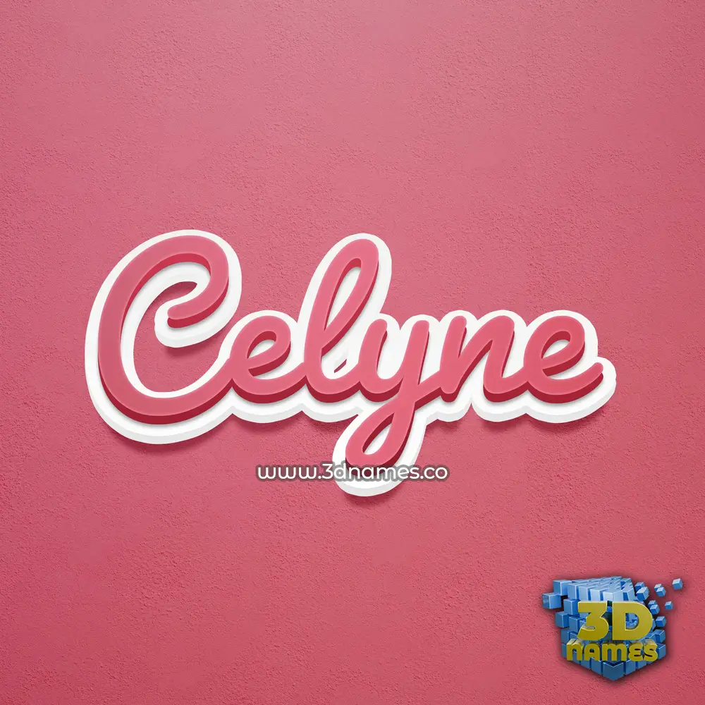 celyne in Red Scribble style - 3D name wallpaper