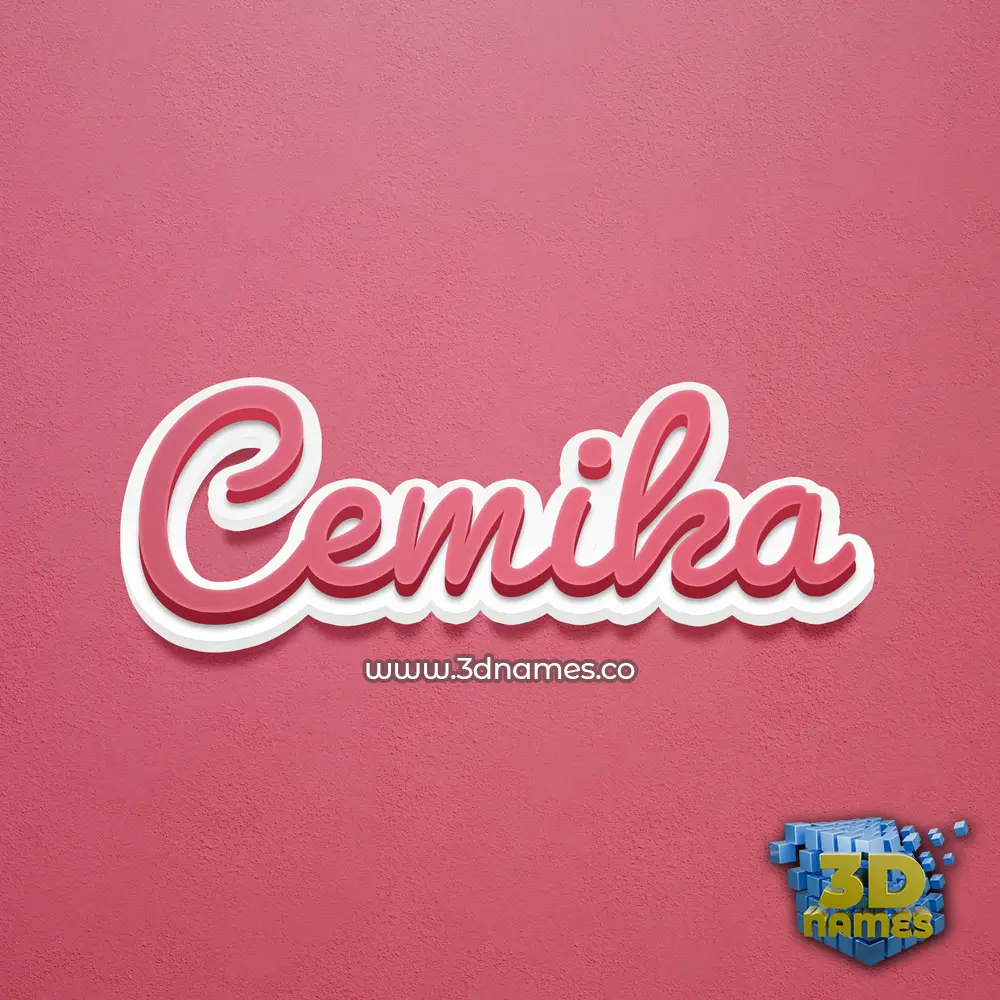 cemika in Red Scribble style - 3D name wallpaper