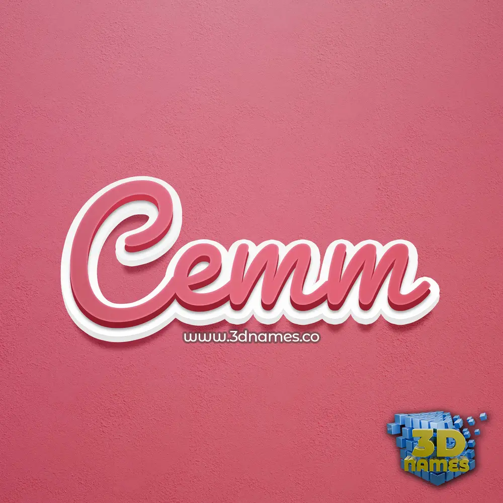 cemm in Red Scribble style - 3D name wallpaper