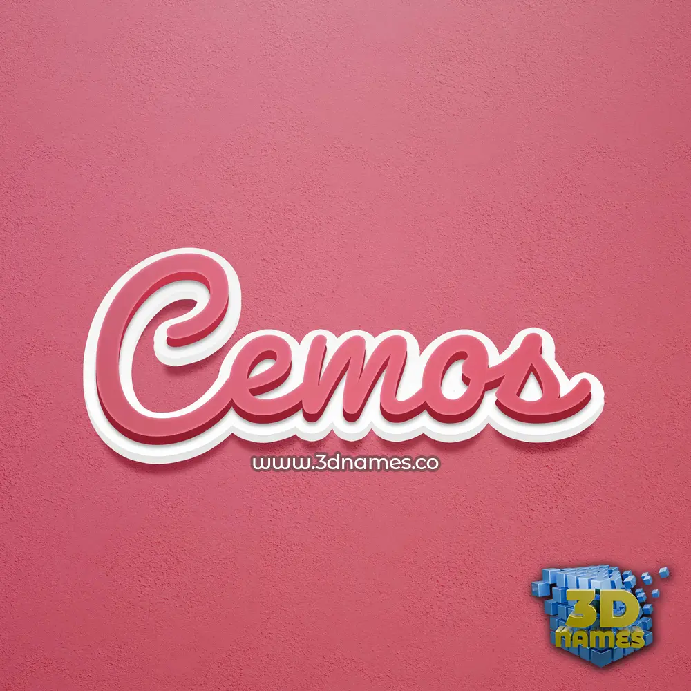cemos in Red Scribble style - 3D name wallpaper