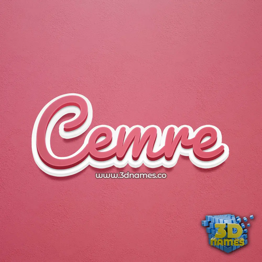 cemre in Red Scribble style - 3D name wallpaper