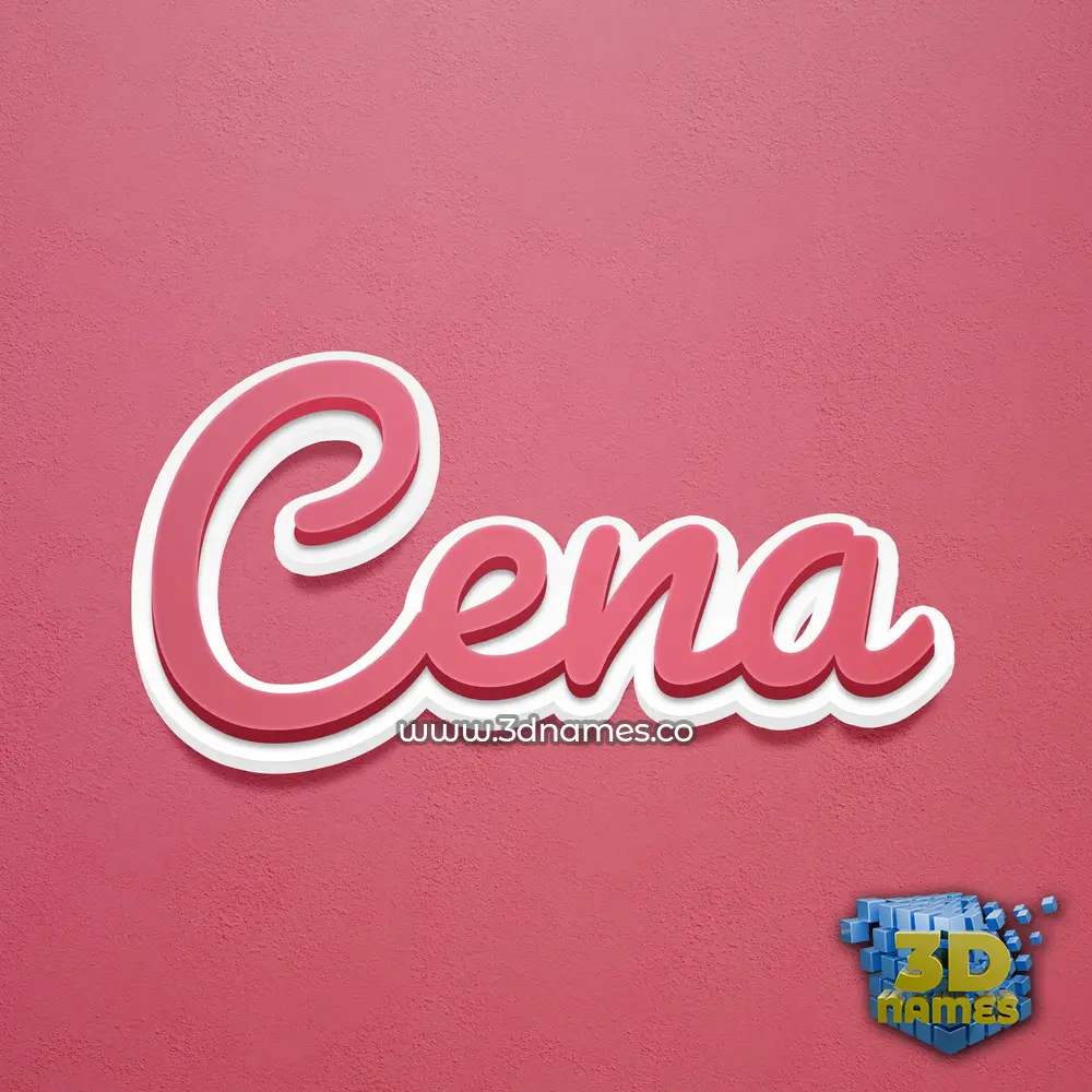 cena in Red Scribble style - 3D name wallpaper