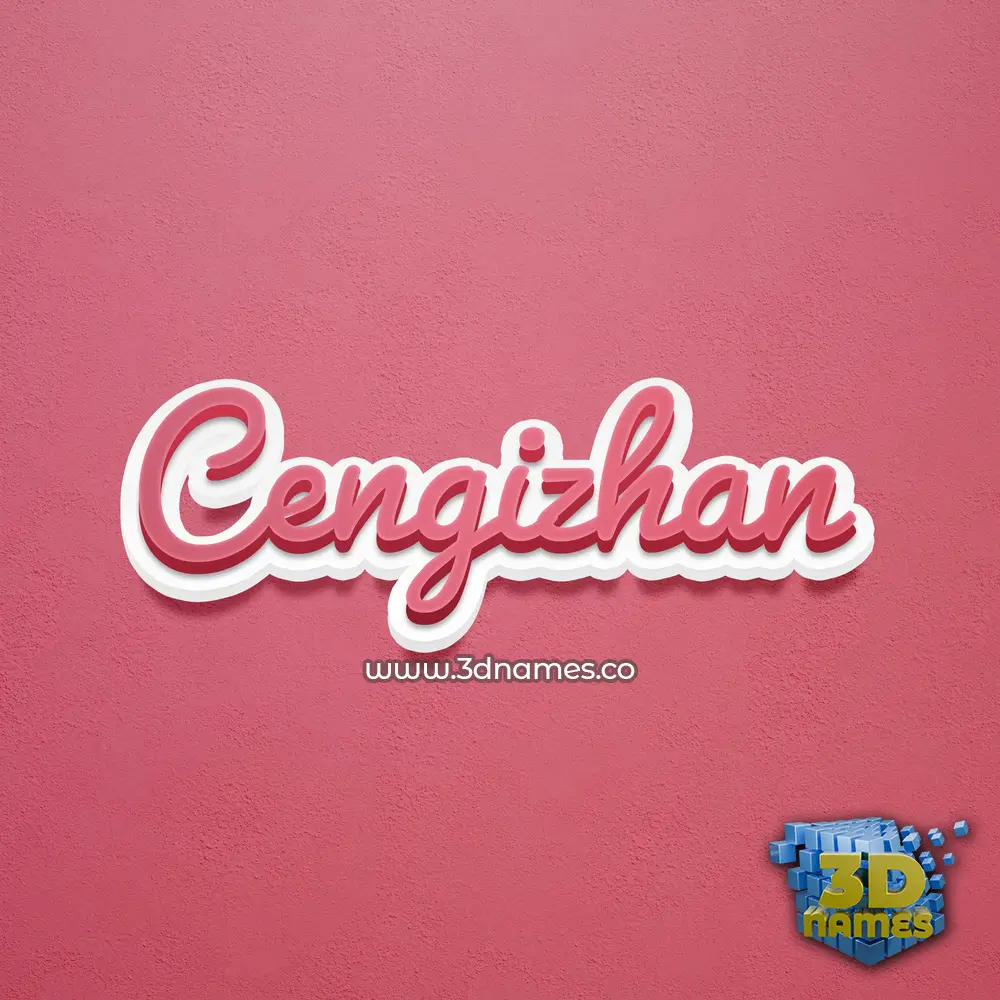 cengizhan in Red Scribble style - 3D name wallpaper