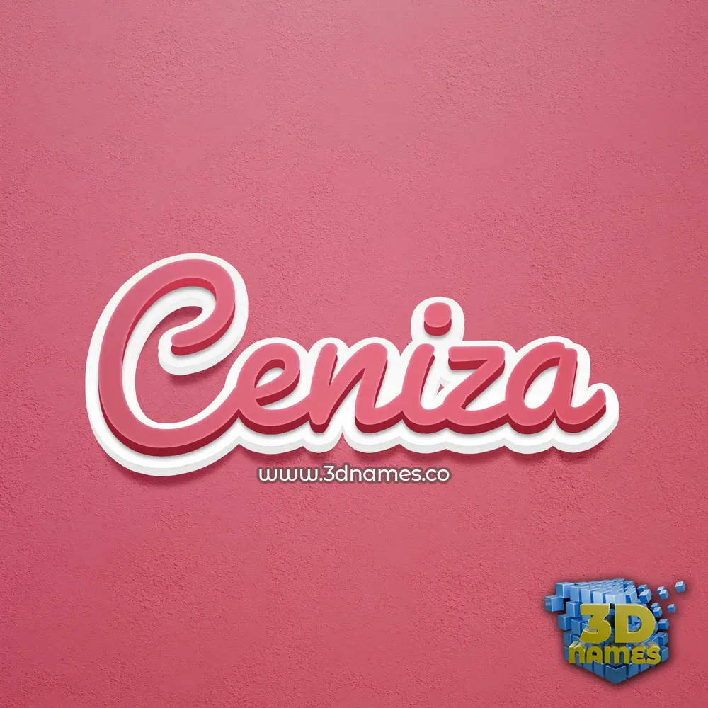 ceniza in Red Scribble style - 3D name wallpaper