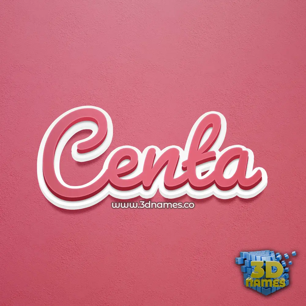 centa in Red Scribble style - 3D name wallpaper
