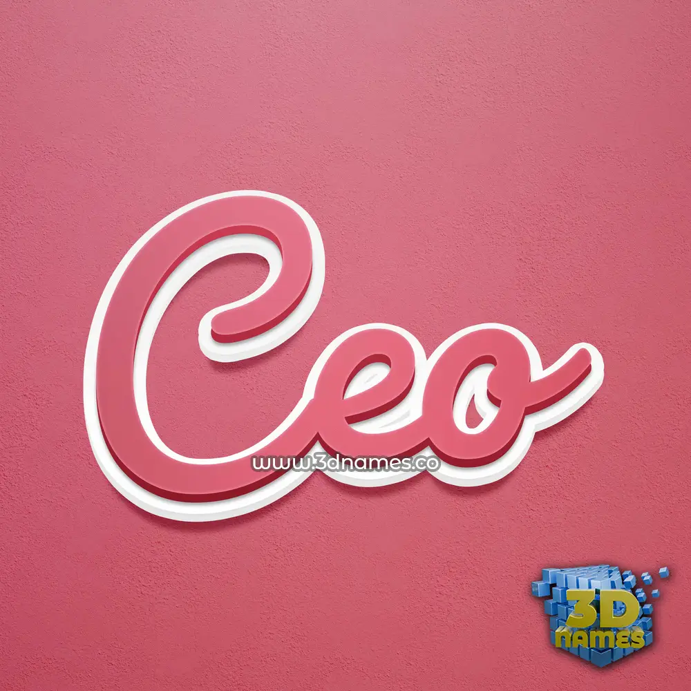 ceo in Red Scribble style - 3D name wallpaper