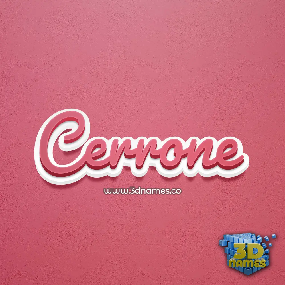 cerrone in Red Scribble style - 3D name wallpaper