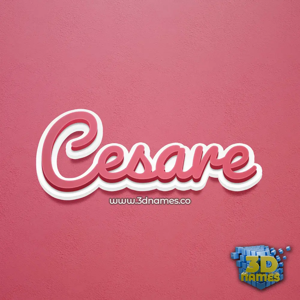 cesare in Red Scribble style - 3D name wallpaper