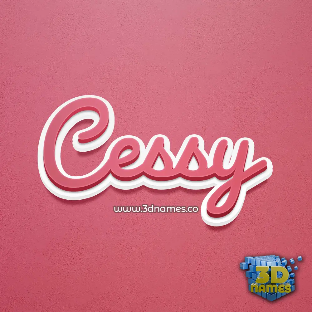 cessy in Red Scribble style - 3D name wallpaper