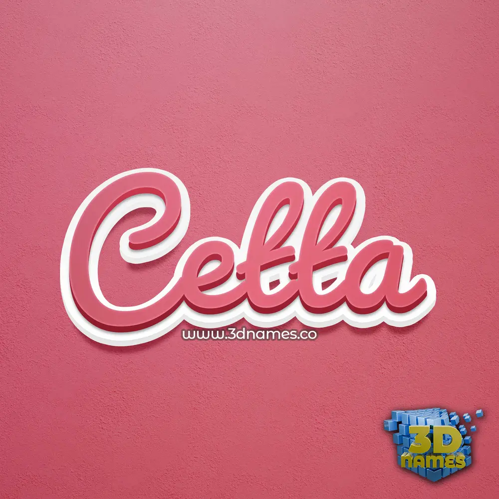 cetta in Red Scribble style - 3D name wallpaper