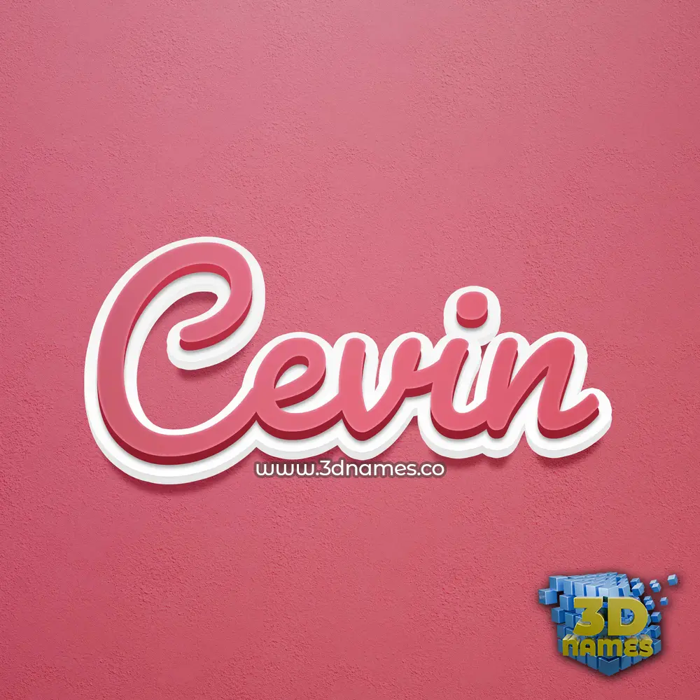 cevin in Red Scribble style - 3D name wallpaper