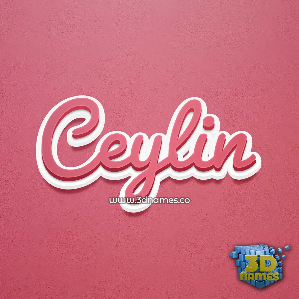 ceylin in Red Scribble style - 3D name wallpaper