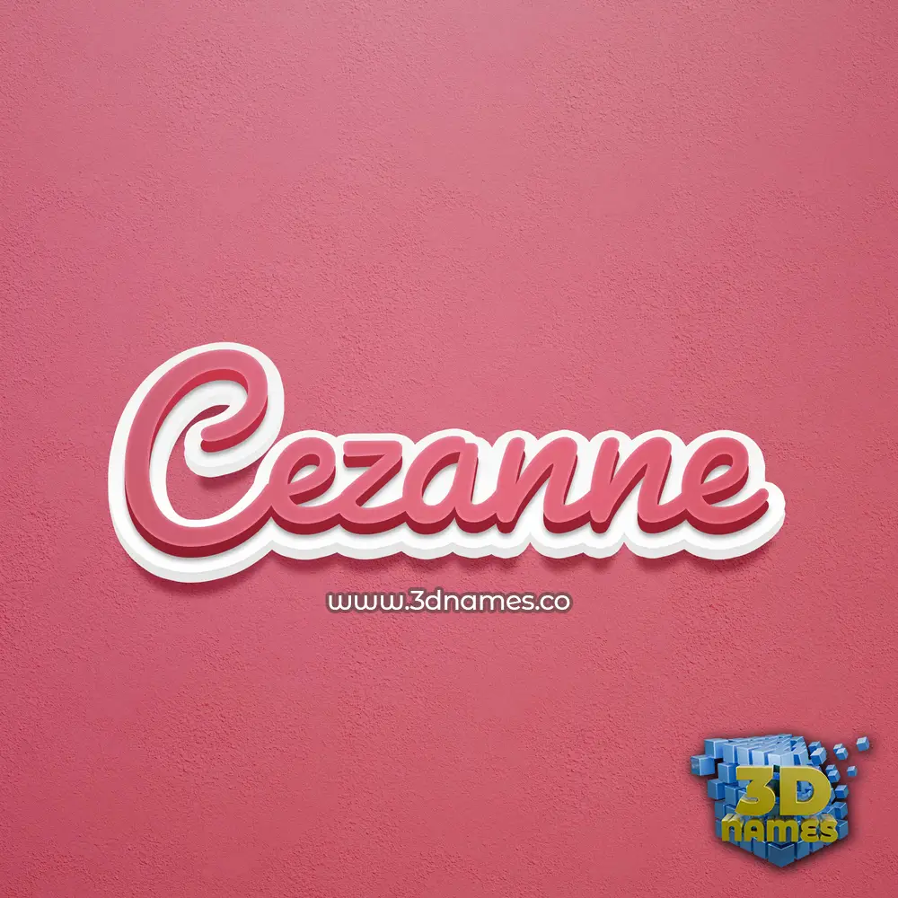 cezanne in Red Scribble style - 3D name wallpaper