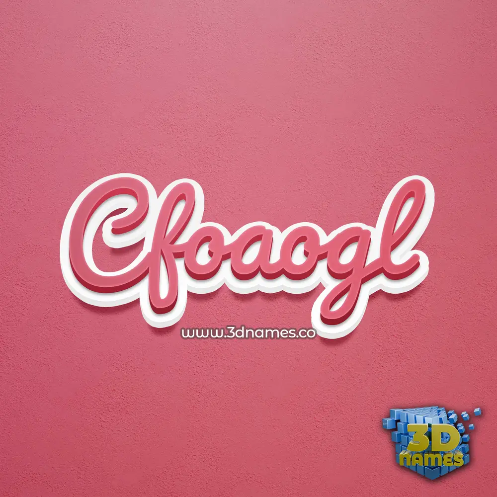 cfoaogl in Red Scribble style - 3D name wallpaper