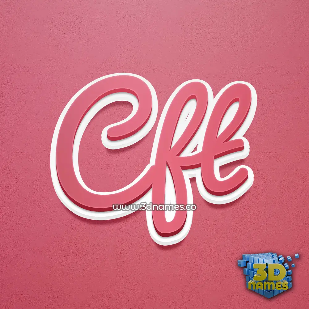 cft in Red Scribble style - 3D name wallpaper