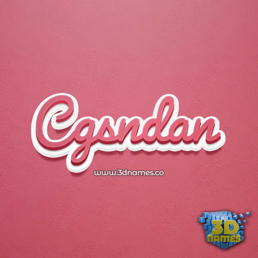 cgsndan in Red Scribble style - 3D name wallpaper