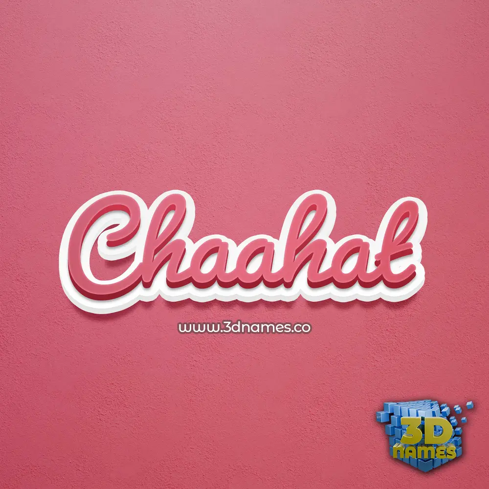 chaahat in Red Scribble style - 3D name wallpaper