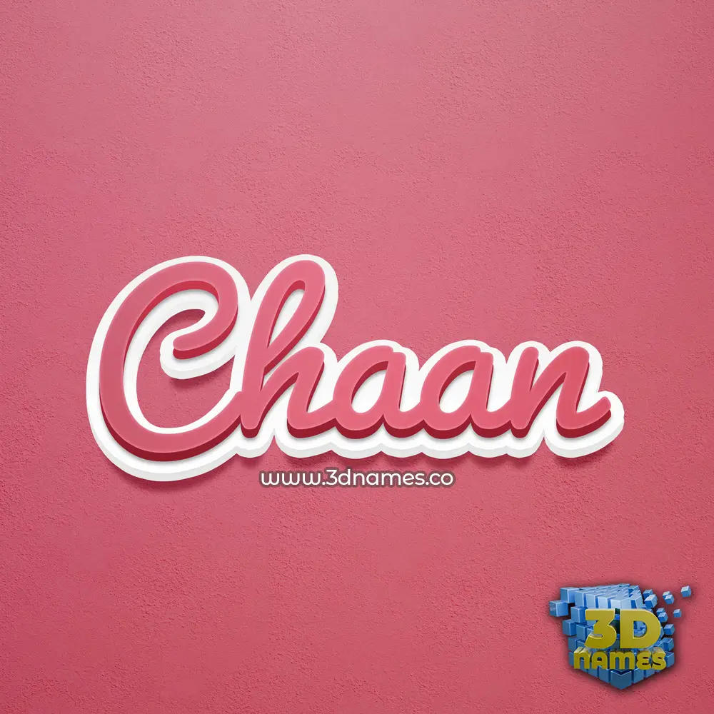 chaan in Red Scribble style - 3D name wallpaper