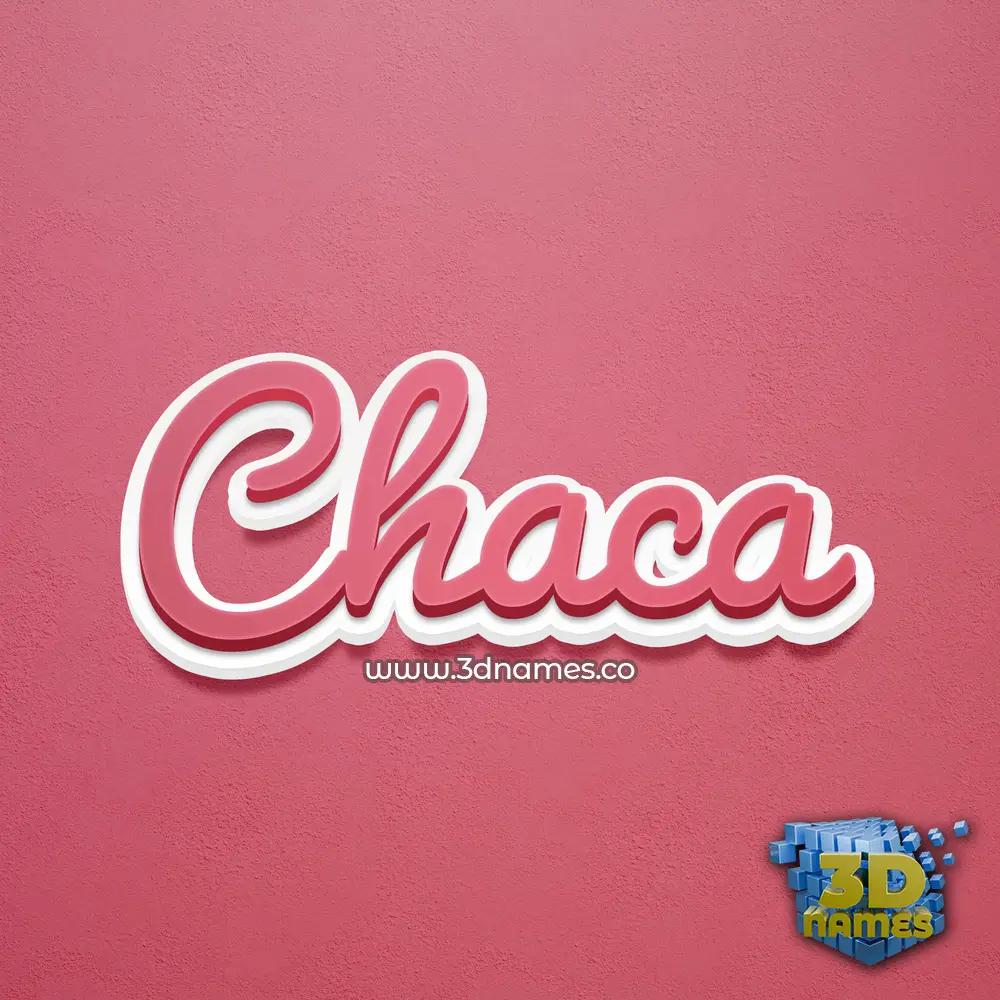chaca in Red Scribble style - 3D name wallpaper