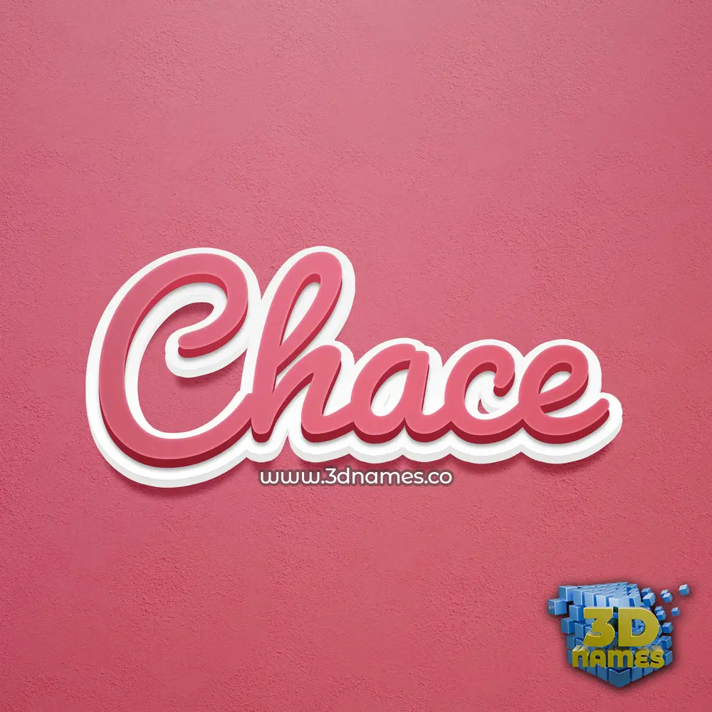 chace in Red Scribble style - 3D name wallpaper