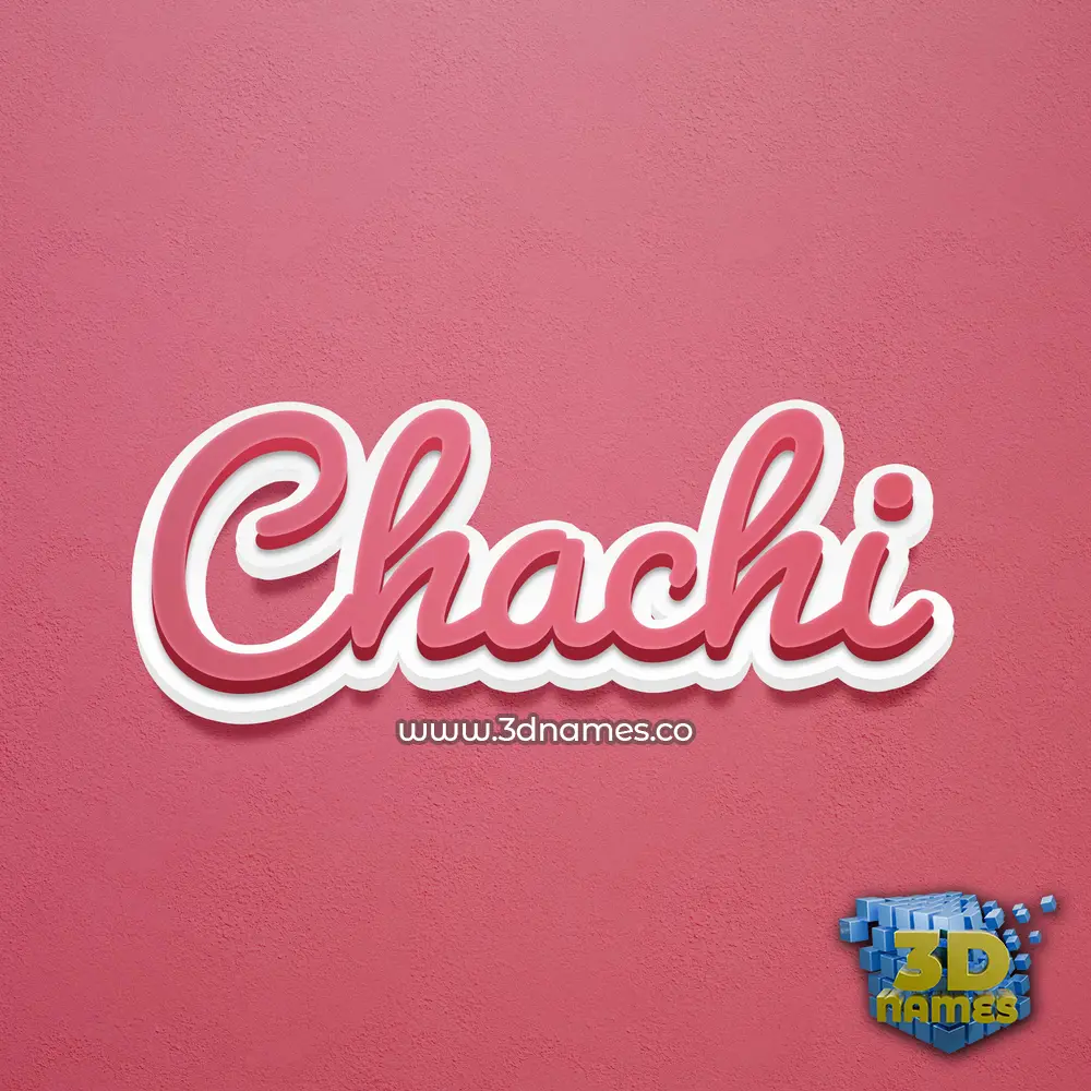 chachi in Red Scribble style - 3D name wallpaper