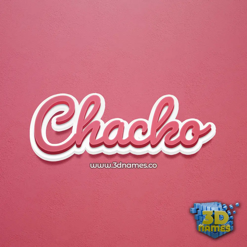 chacko in Red Scribble style - 3D name wallpaper