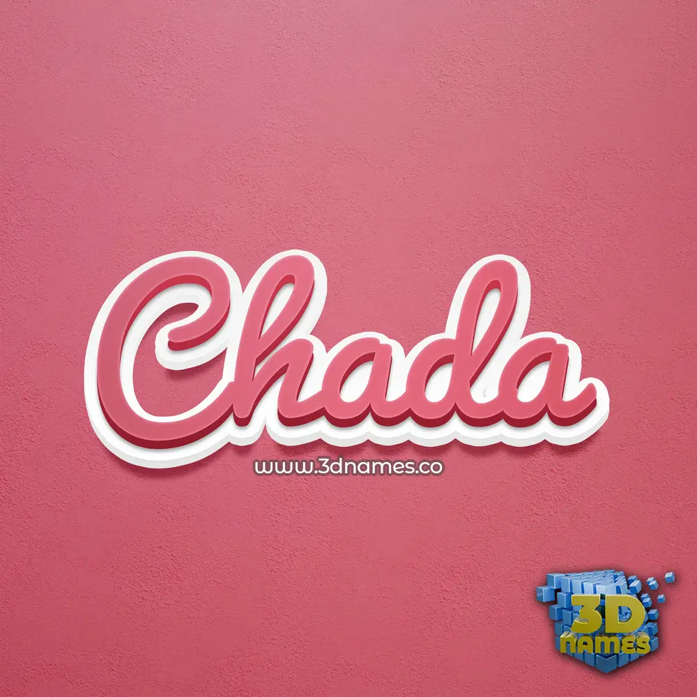 chada in Red Scribble style - 3D name wallpaper