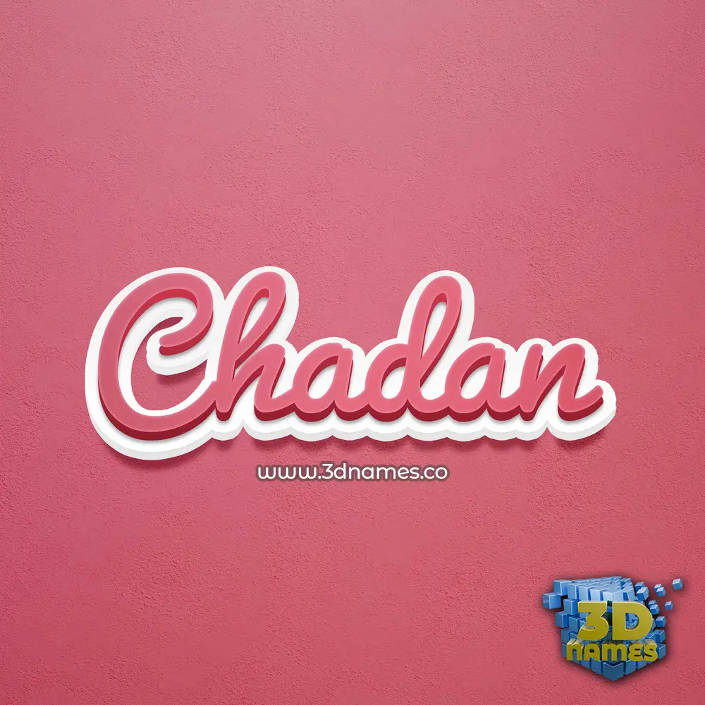 chadan in Red Scribble style - 3D name wallpaper