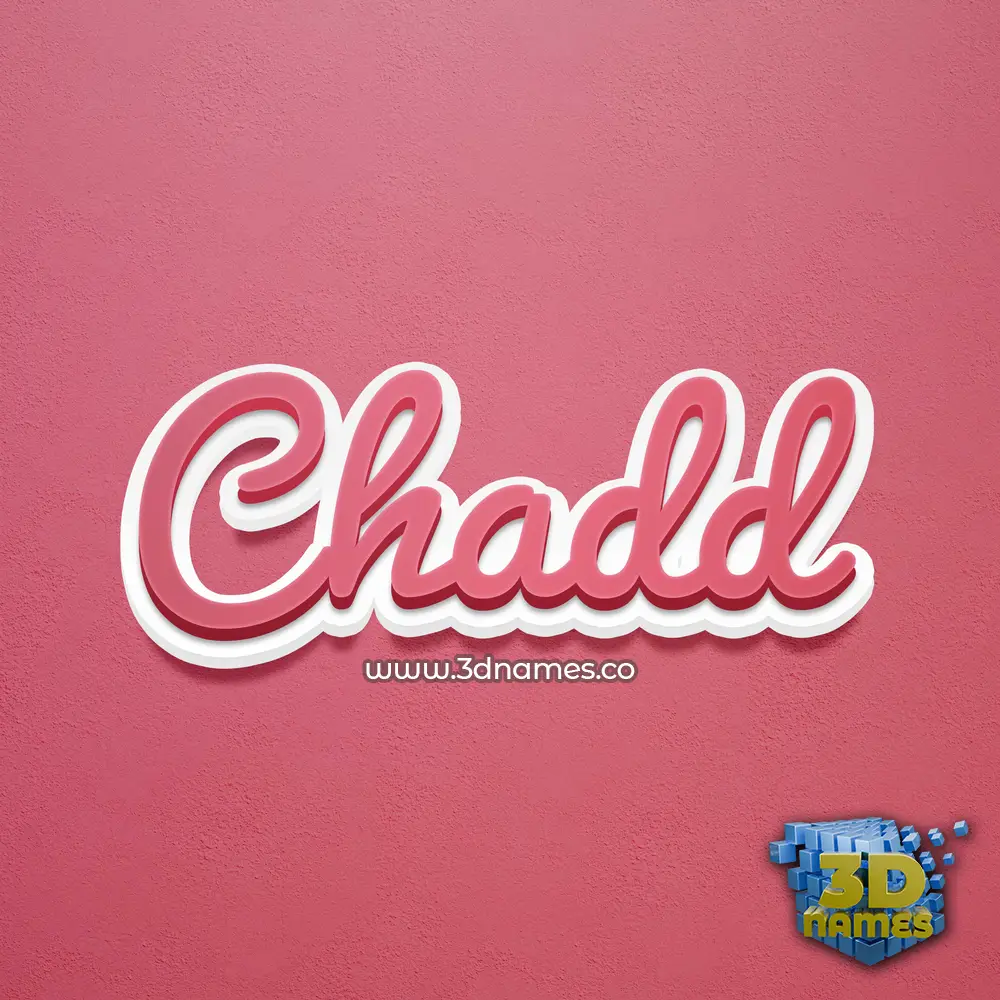 chadd in Red Scribble style - 3D name wallpaper