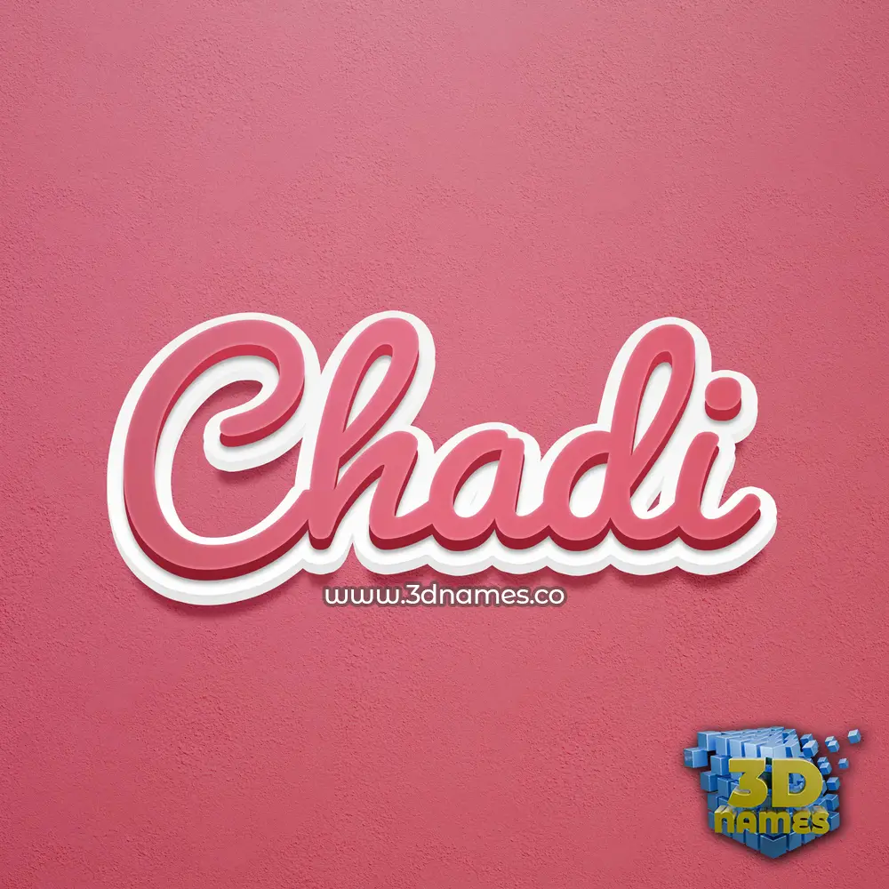 chadi in Red Scribble style - 3D name wallpaper