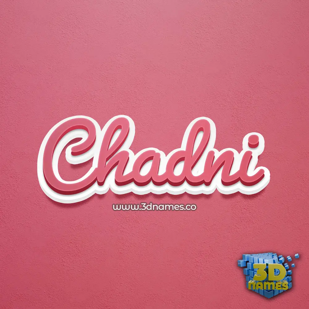 chadni in Red Scribble style - 3D name wallpaper